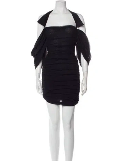 Pre-owned Philosophy Di Lorenzo Serafini Halterneck Mini Dress In Black