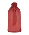Philosophy Di Lorenzo Serafini Halterneck Semi-sheer Crepe Top In Red