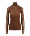 Philosophy Di Lorenzo Serafini Long-sleeved High-neck T-shirt In Brown