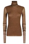 Philosophy Di Lorenzo Serafini Long-sleeved High-neck T-shirt In Brown