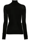 Philosophy Di Lorenzo Serafini Cutout Ribbed-knit Turtleneck Sweater In Black