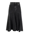 Philosophy Di Lorenzo Serafini High-rise Bleached Midi Skirt In Black