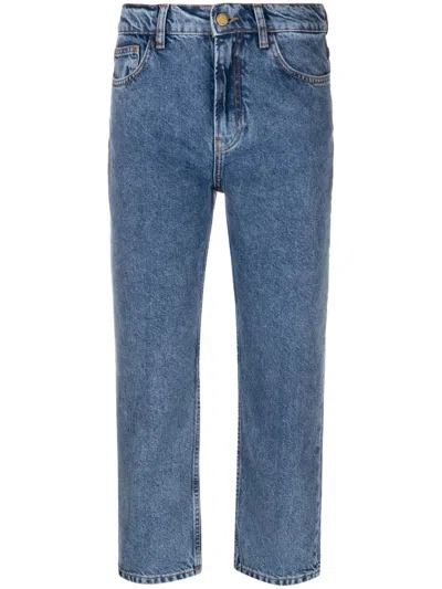 Philosophy Di Lorenzo Serafini High-rise Cropped Jeans In Blau