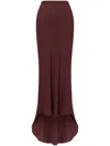Philosophy Di Lorenzo Serafini High-waist Crepe Fluted Skirt In Brown