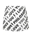 Philosophy Di Lorenzo Serafini Stunning White All Over Print Mini Skirt For Women In Yellow