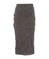 Philosophy Di Lorenzo Serafini Stretch Tulle Printed Pencil Skirt In Gray