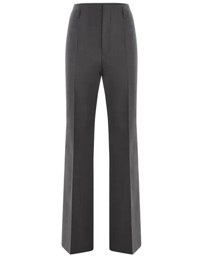 Philosophy Di Lorenzo Serafini High-waist Pleated Tailored Trousers In Gray