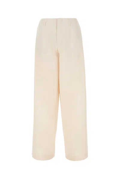 Philosophy Di Lorenzo Serafini Pastel Pink Stretch Polyester Blend Pant In White