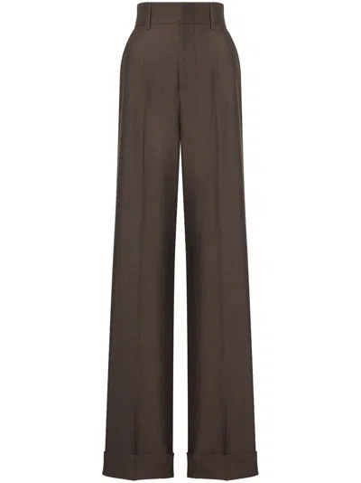 Philosophy Di Lorenzo Serafini High-waist Trousers In Brown