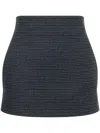 Philosophy Di Lorenzo Serafini High-waist Tweed Mini Skirt In Green