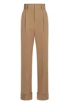 Philosophy Di Lorenzo Serafini High-waisted Tailored Trousers With Wide Legs In Beige