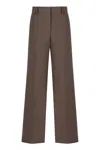 Philosophy Di Lorenzo Serafini High-waist Wide-leg Trousers In Mud