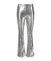 Philosophy Di Lorenzo Serafini High-waisted Flared Sequinned Trousers In Gray