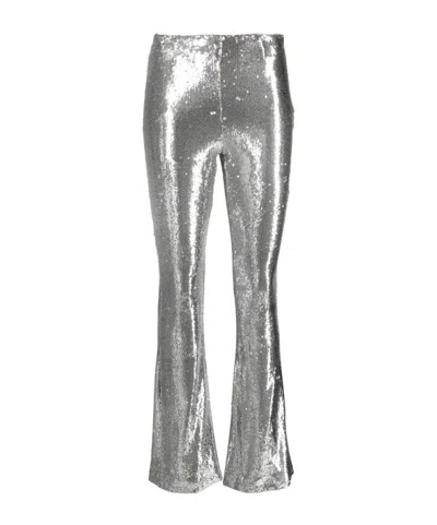 Philosophy Di Lorenzo Serafini High-waisted Flared Sequinned Trousers In Gray