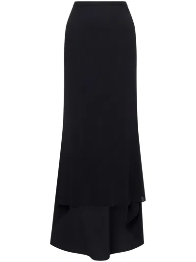 Philosophy Di Lorenzo Serafini High-waisted Maxi Skirt In Black