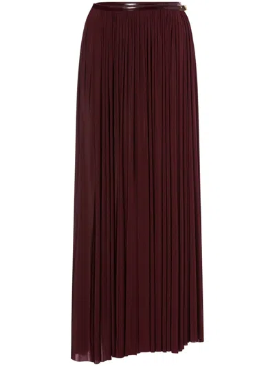 Philosophy Di Lorenzo Serafini High-waisted Pleated Skirt In Brown