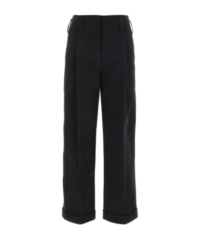 Philosophy Di Lorenzo Serafini High-waisted Pleated Wide-leg Trousers In Black