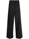 Philosophy Di Lorenzo Serafini High-waisted Pleated Wide-leg Trousers In Grey