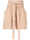 Philosophy Di Lorenzo Serafini High-waisted Short Shorts In Pink