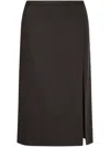Philosophy Di Lorenzo Serafini High-waisted Straight Skirt In Grey