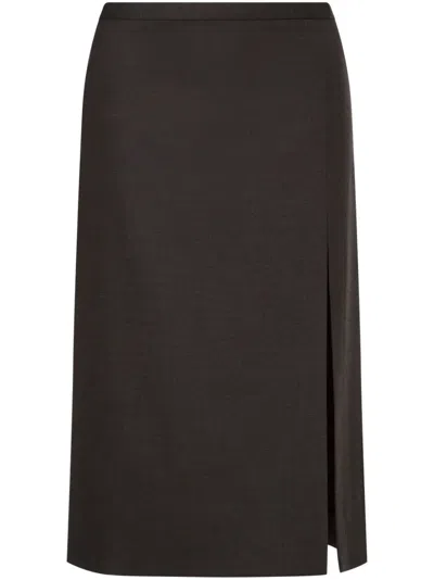Philosophy Di Lorenzo Serafini High-waisted Straight Skirt In Grey