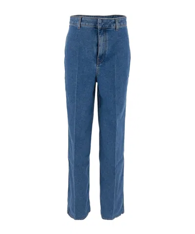 Philosophy Di Lorenzo Serafini High-waisted Straight Trousers In Blue