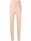 Philosophy Di Lorenzo Serafini High-waisted Stretch-cotton Trousers In Nude