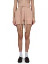 Philosophy Di Lorenzo Serafini High-waisted Tailored Shorts In Pink