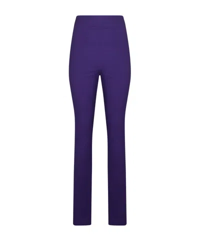 Philosophy Di Lorenzo Serafini High-waisted Fitted Trousers In Purple
