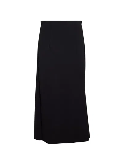 Philosophy Di Lorenzo Serafini High-waisted Straight Midi Skirt In Black