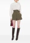 Philosophy Di Lorenzo Serafini Houndstooth Double-belt Shorts In Silver