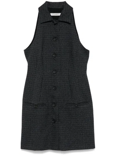 Philosophy Di Lorenzo Serafini Houndstooth Mini Dress In 黑色