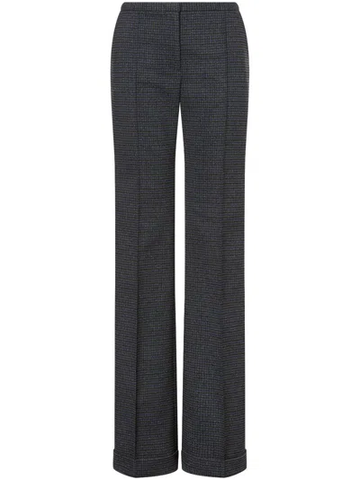 Philosophy Di Lorenzo Serafini Houndstooth-pattern Trousers In Green