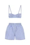 Philosophy Di Lorenzo Serafini Two-piece Set Of Striped Shorts And Underwear In Stripped