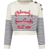 PHILOSOPHY DI LORENZO SERAFINI IVORY SWEATER FOR GIRL WITH LOGO