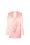 Philosophy Di Lorenzo Serafini Giacca Doppiopetto In Duchesse Rosa In Pink