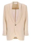 Philosophy Di Lorenzo Serafini Beige Cotton Blend Blazer In Neutral