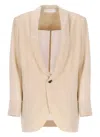 Philosophy Di Lorenzo Serafini Beige Cotton Blend Blazer In Neutral