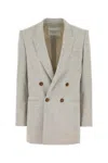 Philosophy Di Lorenzo Serafini Melange Beige Stretch Wool Blend Blazer