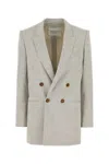 Philosophy Di Lorenzo Serafini Melange Beige Stretch Wool Blend Blazer In Beige O Tan