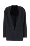 Philosophy Di Lorenzo Serafini Grey Single-breasted Jacket With A Single Button In Wool Blend Woman In Checked