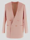 Philosophy Di Lorenzo Serafini Giacca Doppiopetto In Duchesse Rosa In Pink