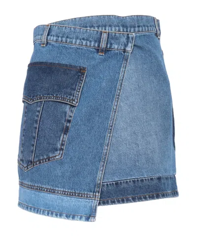 Philosophy Di Lorenzo Serafini Jeans-style Wraparound Mini Skirt