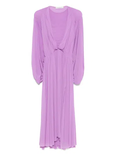 Philosophy Di Lorenzo Serafini Klassisches Jersey-kleid In Violett