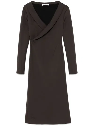 Philosophy Di Lorenzo Serafini Philosophy Dress In Nylon. In Brown