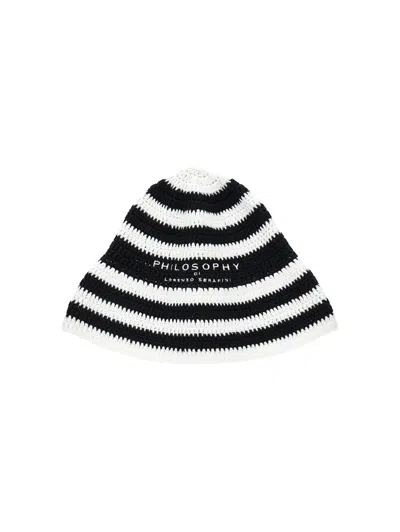 Philosophy Di Lorenzo Serafini Kids  Striped Hat In Black
