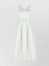 Philosophy Di Lorenzo Serafini Knee Length Square Neckline Satin Dress In White
