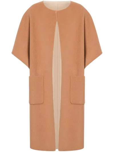 Philosophy Di Lorenzo Serafini Knitted Cardi-coat In Orange