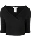 Philosophy Di Lorenzo Serafini Knitted Cropped Top In Schwarz