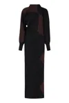 Philosophy Di Lorenzo Serafini Scoop-back Knitted Maxi Dress In Black